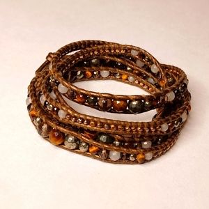 Chan Luu Mixed Stones Wrap Bracelet